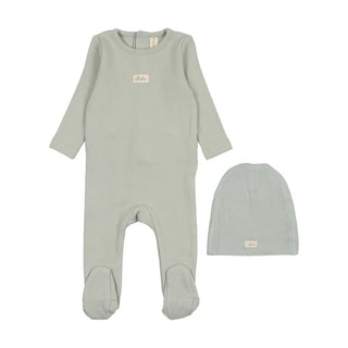 Lilette Pointelle Bebe Footie Set Seafoam