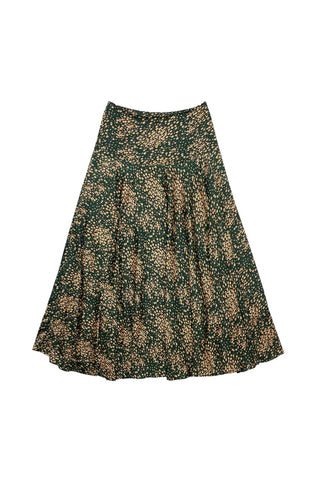 Zaikamoya Colette Skirt Flowers on Green