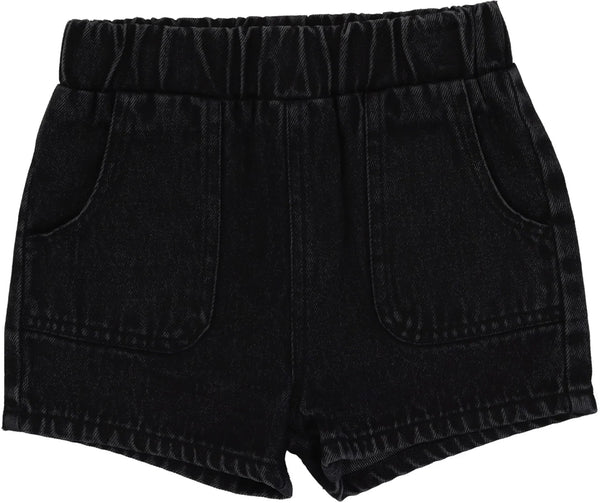 Lil Legs Pull on Shorts Black Wash