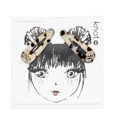 Knot Tortoise Snap Clip Set Dove
