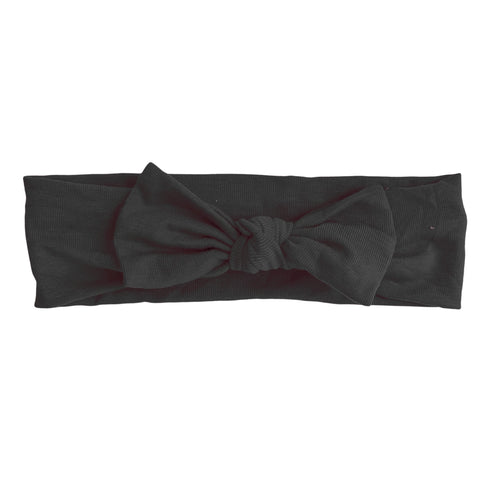 Knot Jersey Bow Headband Blackbird