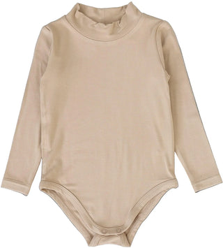 Lil legs Bamboo Mockneck Onesie in Oat