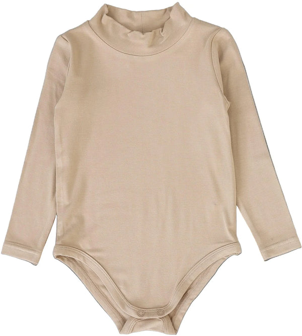 Lil legs Bamboo Mockneck Onesie in Oat