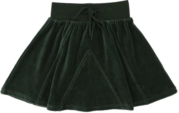 Analogie Green Velour Skirt