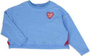 Lil Legs Cropped Tee in Fresh Blue