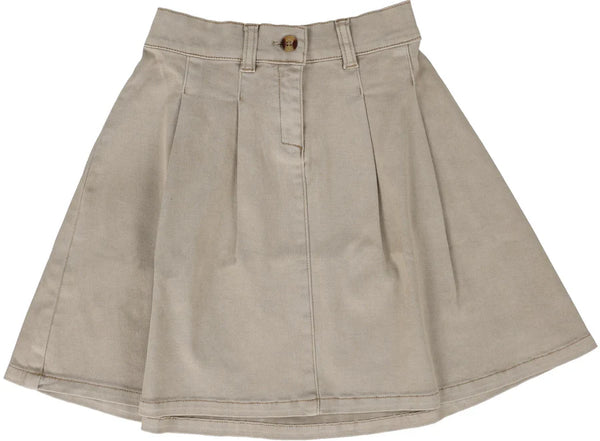 Analogie Pleated Skirt in Taupe