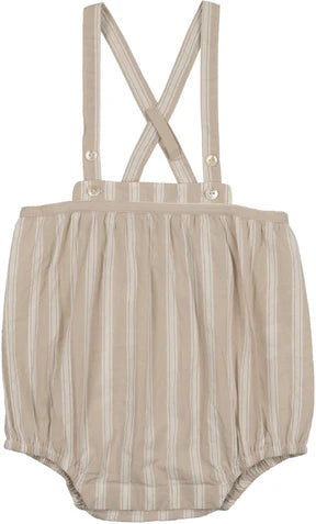 Analogie Striped Suspender Bloomer in Wheat stripes