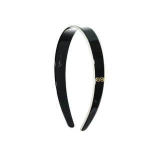 Knot Profile Headband in Black/Cream