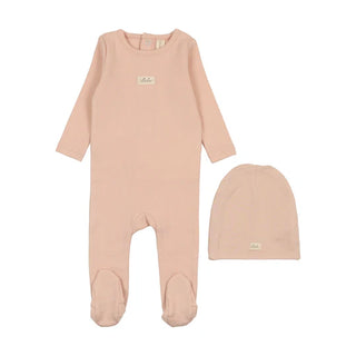 Lilette Pointelle Bebe Footie Set Shell Pink