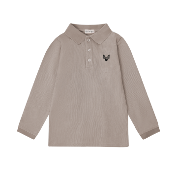 Bopop Taupe Logo Polo
