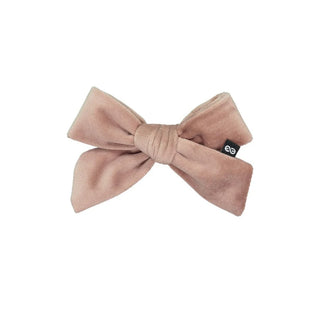 Knot Felted Velvet Bow Clip in Blush