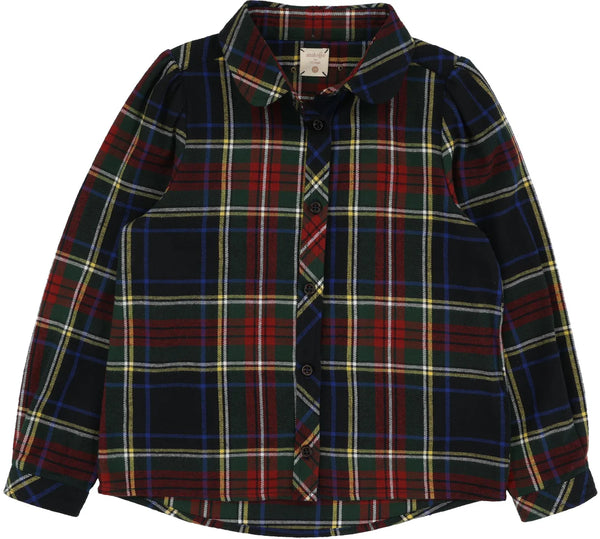 Analogie Plaid Girls Blouse in Plaid