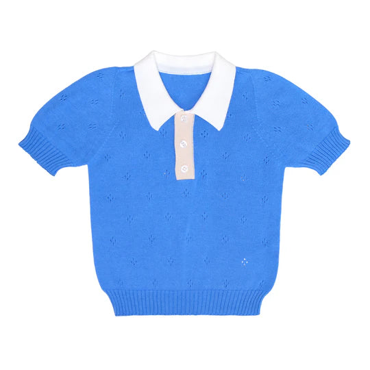 Paade Mode KAI Polo Dark Blue Longer Sleeves