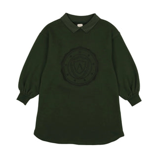 Lil Legs Green Logo Sweatshirt Dress