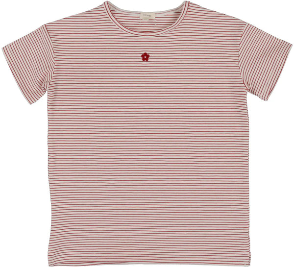 Lil Legs Striped Short Sleeve Tee In Red Stripe