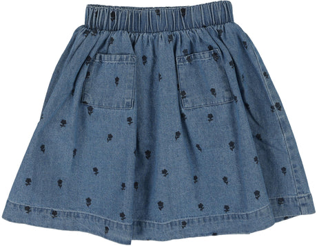 Analogie Floral Denim Skirt