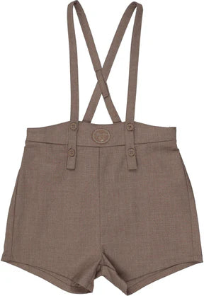 Analogie Plaid Edition Overall Shorts Misty Oat Heather