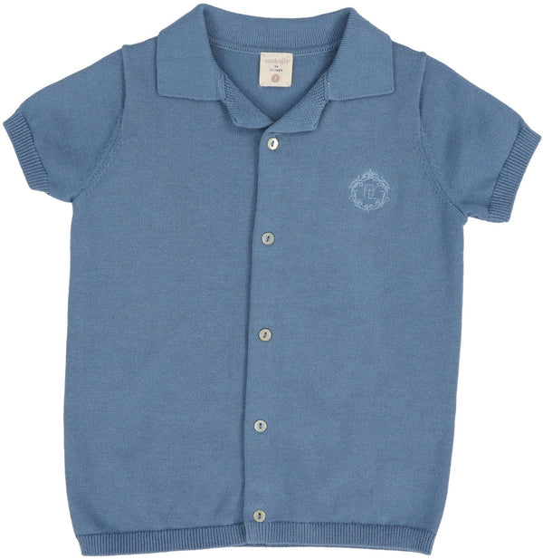 Analogie Boys Grandpa Sweater in Bright Blue