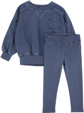 Analogie Boys Sweatshirt Set in Blue wash