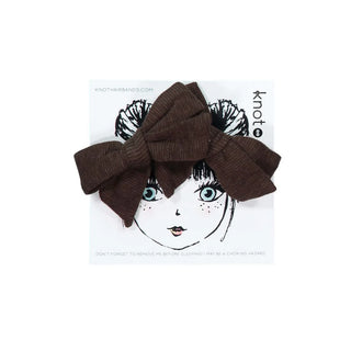 Knot Jersey Mini Bow Set in Cocoa