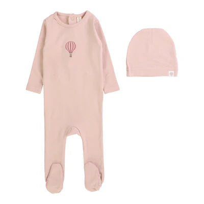 Lilette Single Hot Air Balloon Footie Set in Peach