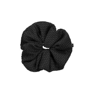Knot Knitted Scrunchie in Black