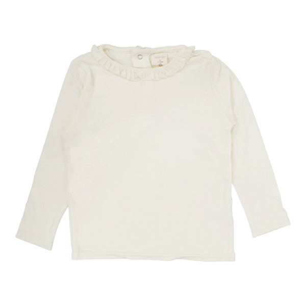 Lil Legs Ruffle Tee in Cream