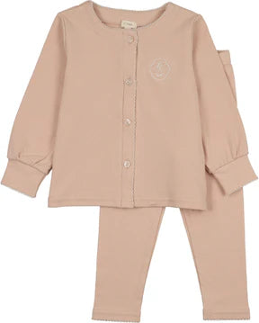 Lil Legs Dusty Pink Girls Shabbos Lounge Set