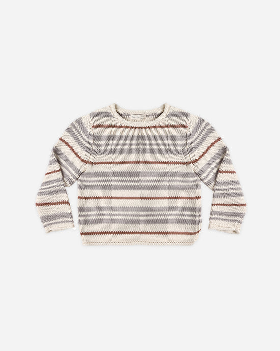 Rylee & Cru Jacques Sweater Dusty Blue Stripe