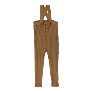 Analogie Camel Rib Knit Overalls