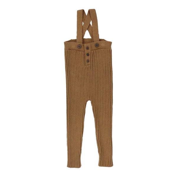 Analogie Camel Rib Knit Overalls