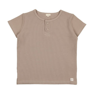 Lil Legs Taupe Boys Boxy Henley