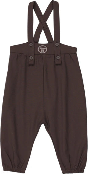 Analogie Plaid Edition Long Romper Chocolate Brown