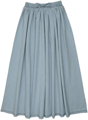 Lil Legs Light Wash Denim Drawstring Maxi