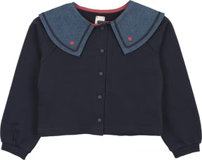 Analogie Sweet Campaign Girls Sailor Collar Cardigan