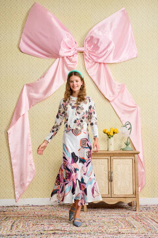 Laurent Printed Cardigan and Skirt Set
