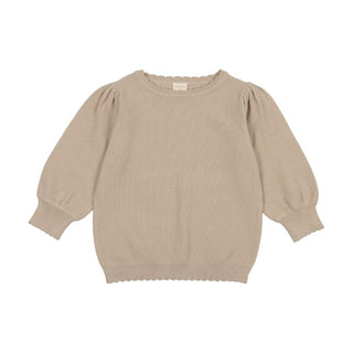 Analogie Taupe 3/4 Sleeve Knit Sweater