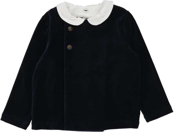 Analogie Toddler Velvet Blazer in Navy