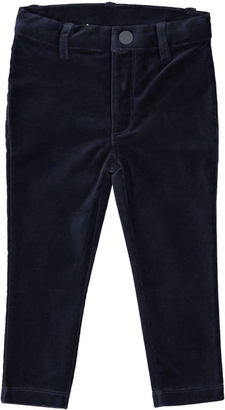 Lil Legs Navy Velvet Pants