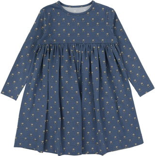 Analogie Off Blue Vintage Floral Dress