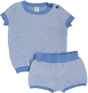 Analogie Multi Knit Crewneck set in Fresh Blue