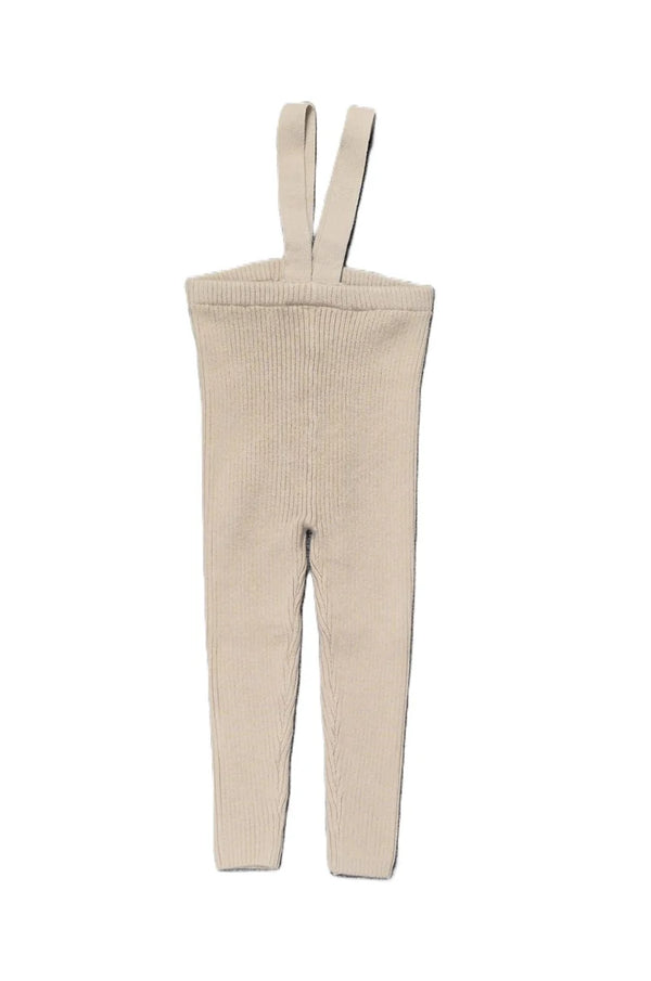Analogie Knit Long Suspender leggings in Oat