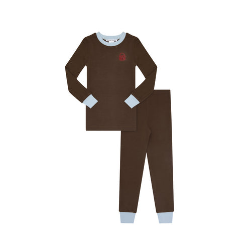 Little Parni Brown/Light Blue Chestnut Lock PJS