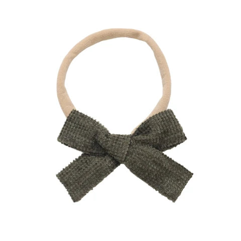 Halo Luxe Abigail Corduroy Baby Headband Olive