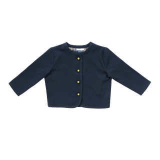 Coco Blanc Navy Cropped Blazer