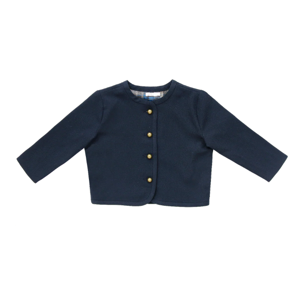 Coco Blanc Navy Cropped Blazer