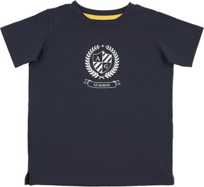 Lil Legs Emblem Tee in Navy