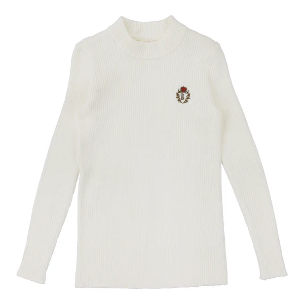 Analogie Cream Crest Knit Mockneck