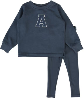 Analogie Sherpa Varsity Set in Off Blue