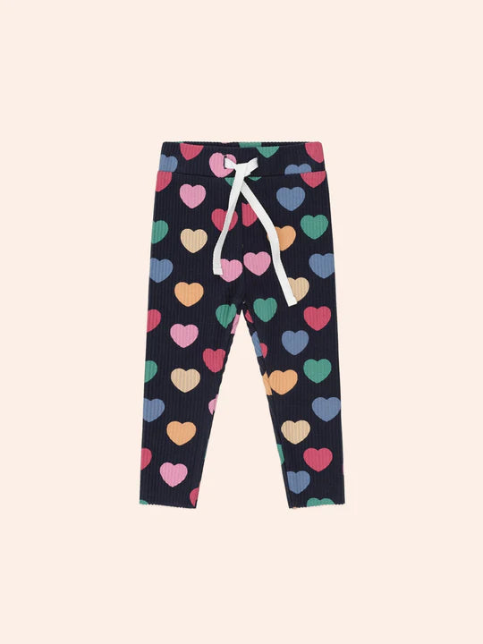 Hux Multi Hearts Rib Legging
